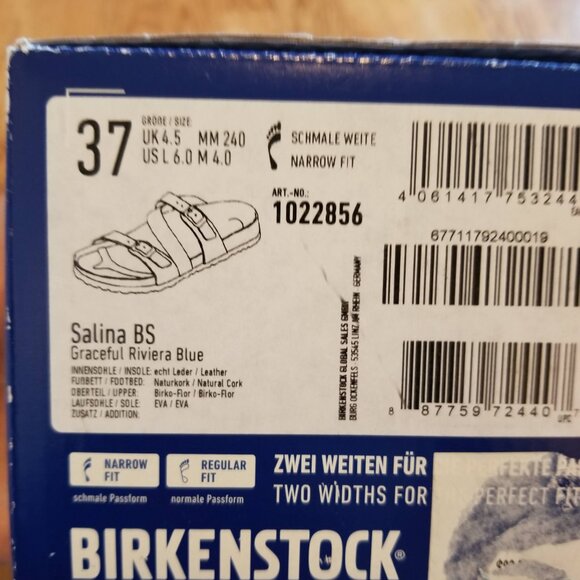 Birkenstock Salinas style - blue - size 37 - Picture 4 of 9